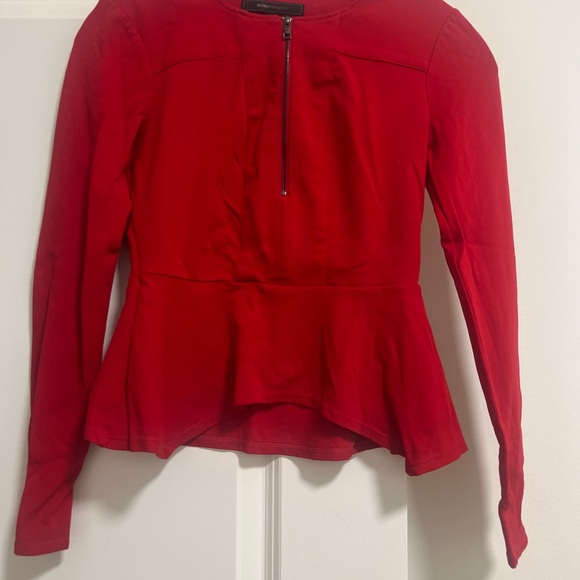 Red zip up blouse - Picture 8 of 8